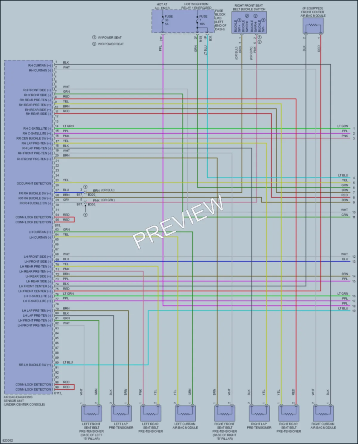 2023 Nissan Rogue Supplemental Restraints wiring diagram preview