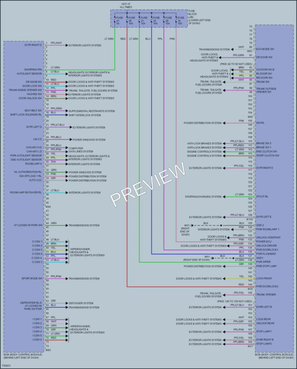 2023 Nissan Sentra Body Control Modules wiring diagram preview