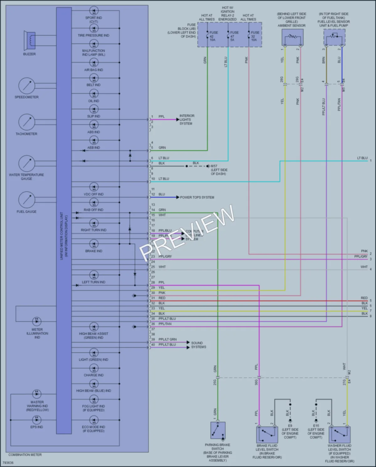2023 Nissan Sentra Instrument Cluster wiring diagram preview