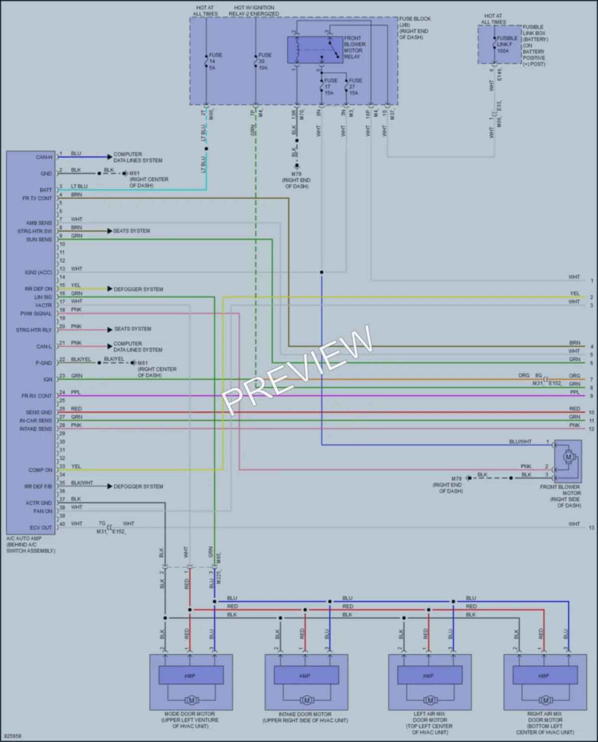 2023 Nissan Titan Air Conditioning wiring diagram preview