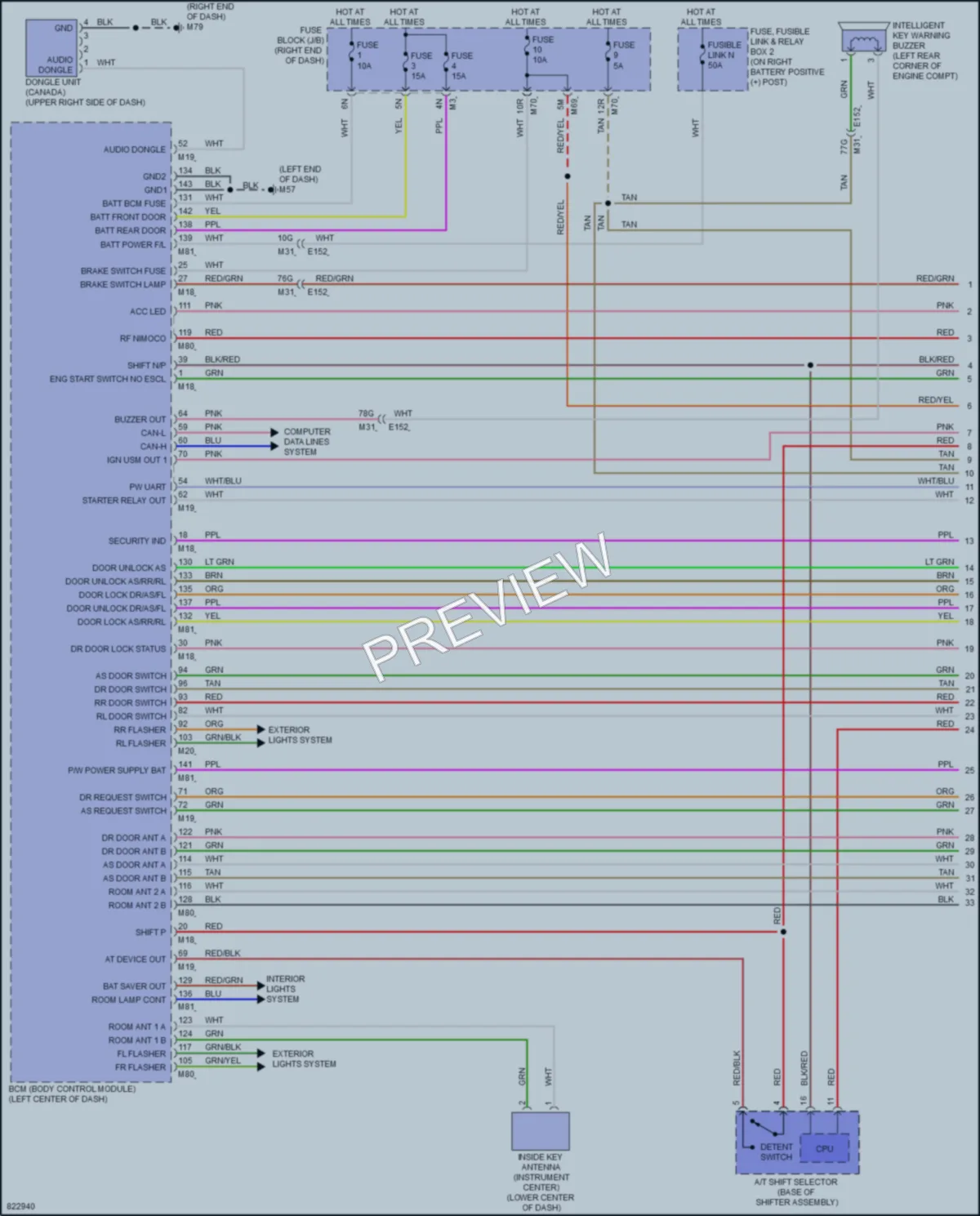 2023 Nissan Titan Power Door Locks wiring diagram preview