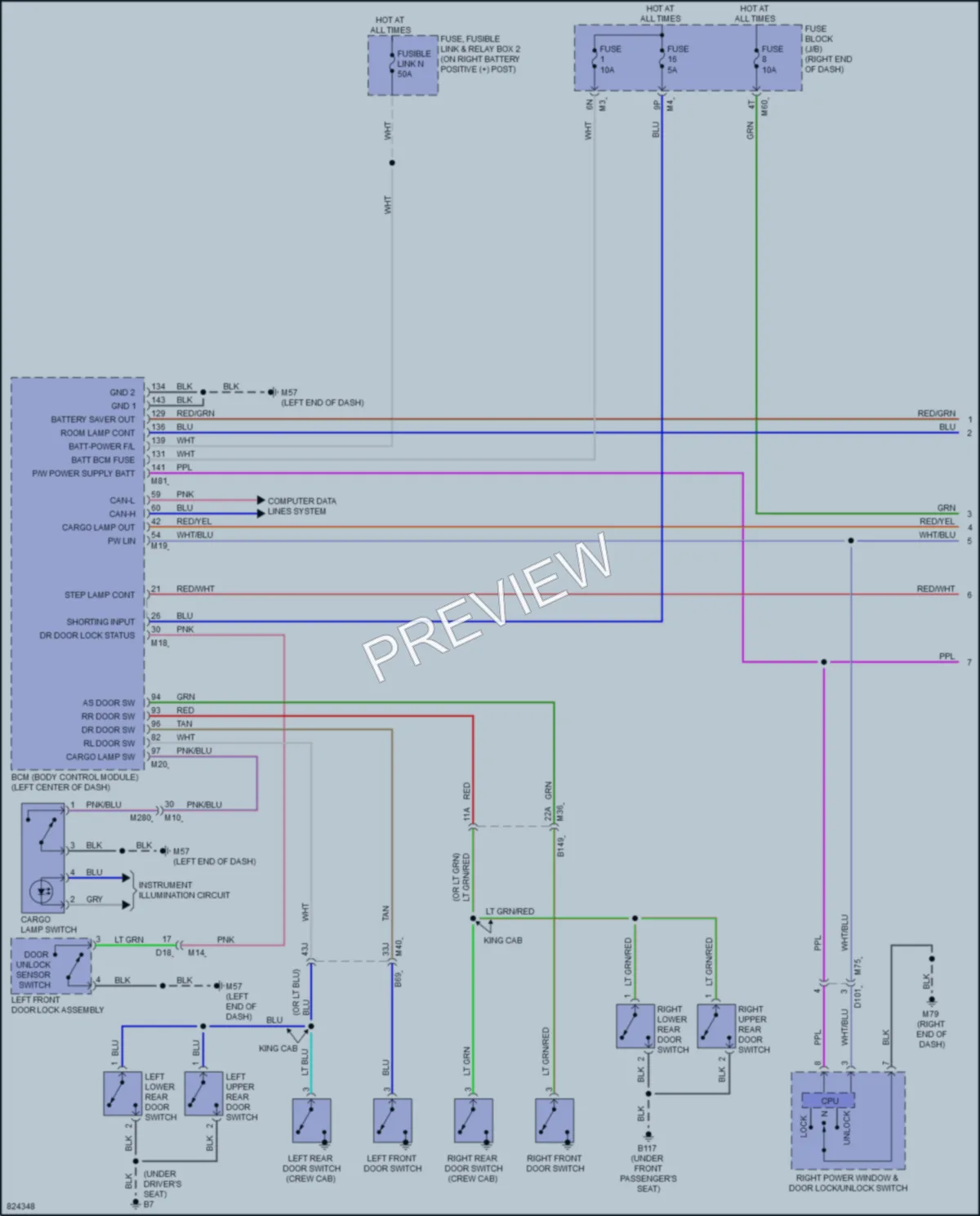 2023 Nissan TitanXD Interior Lights wiring diagram preview