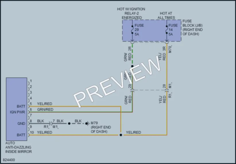2023 Nissan TitanXD Power Mirrors wiring diagram preview