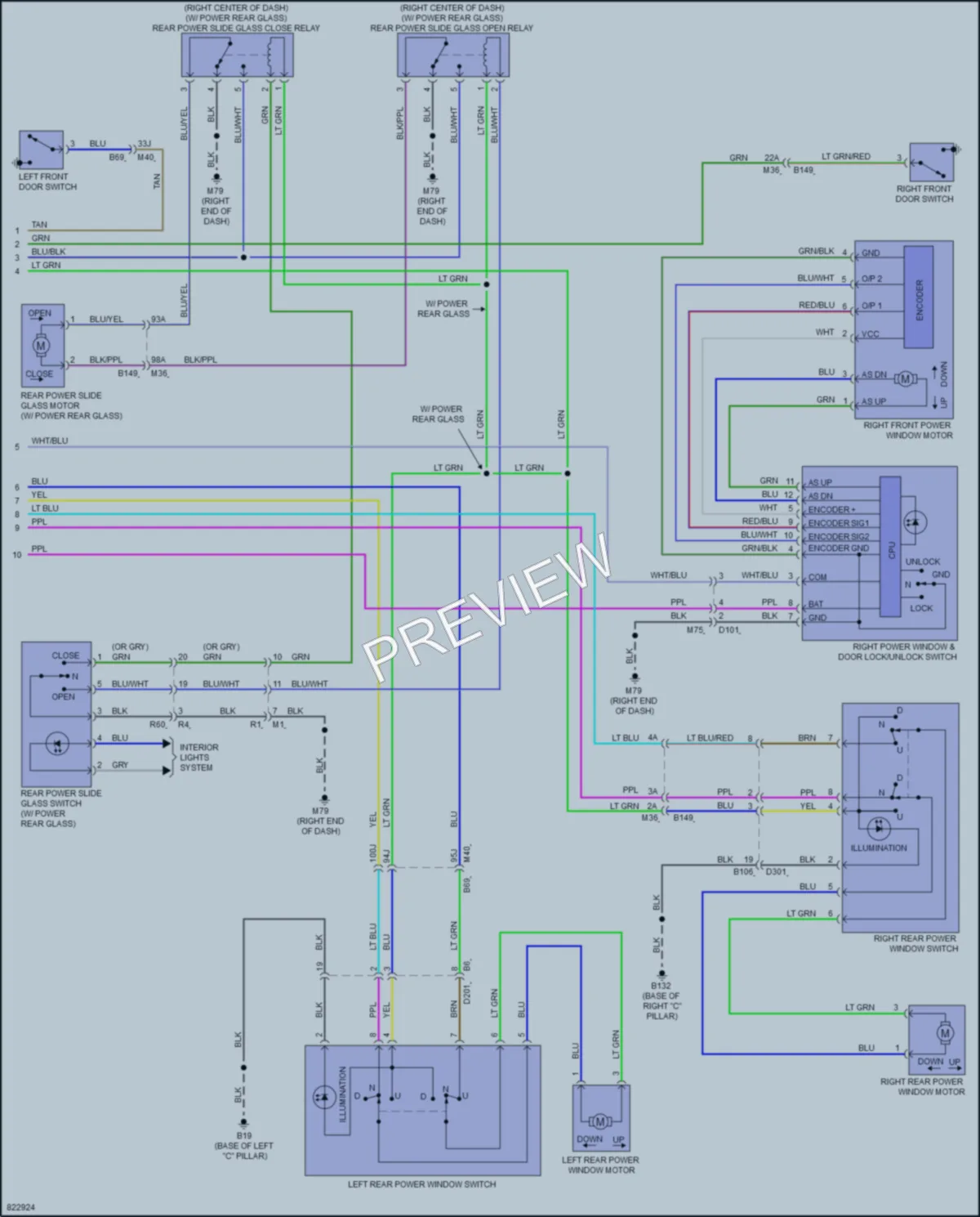 2023 Nissan TitanXD Power Windows wiring diagram preview