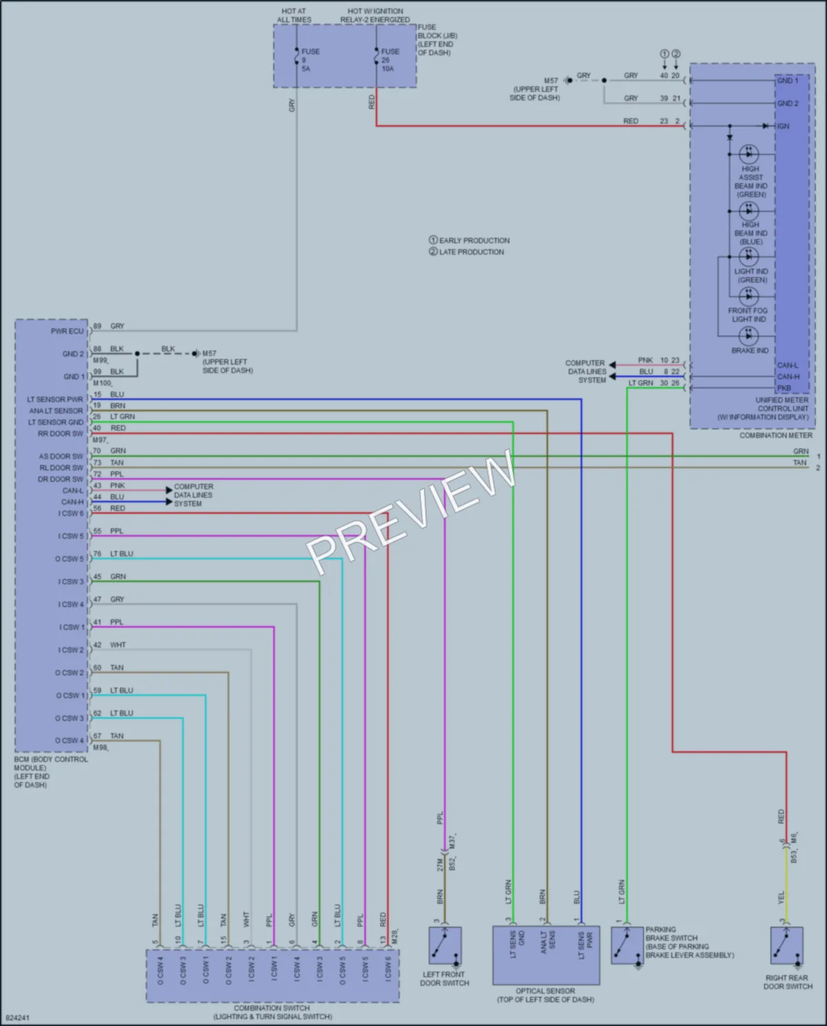 2023 Nissan Versa Headlights wiring diagram preview