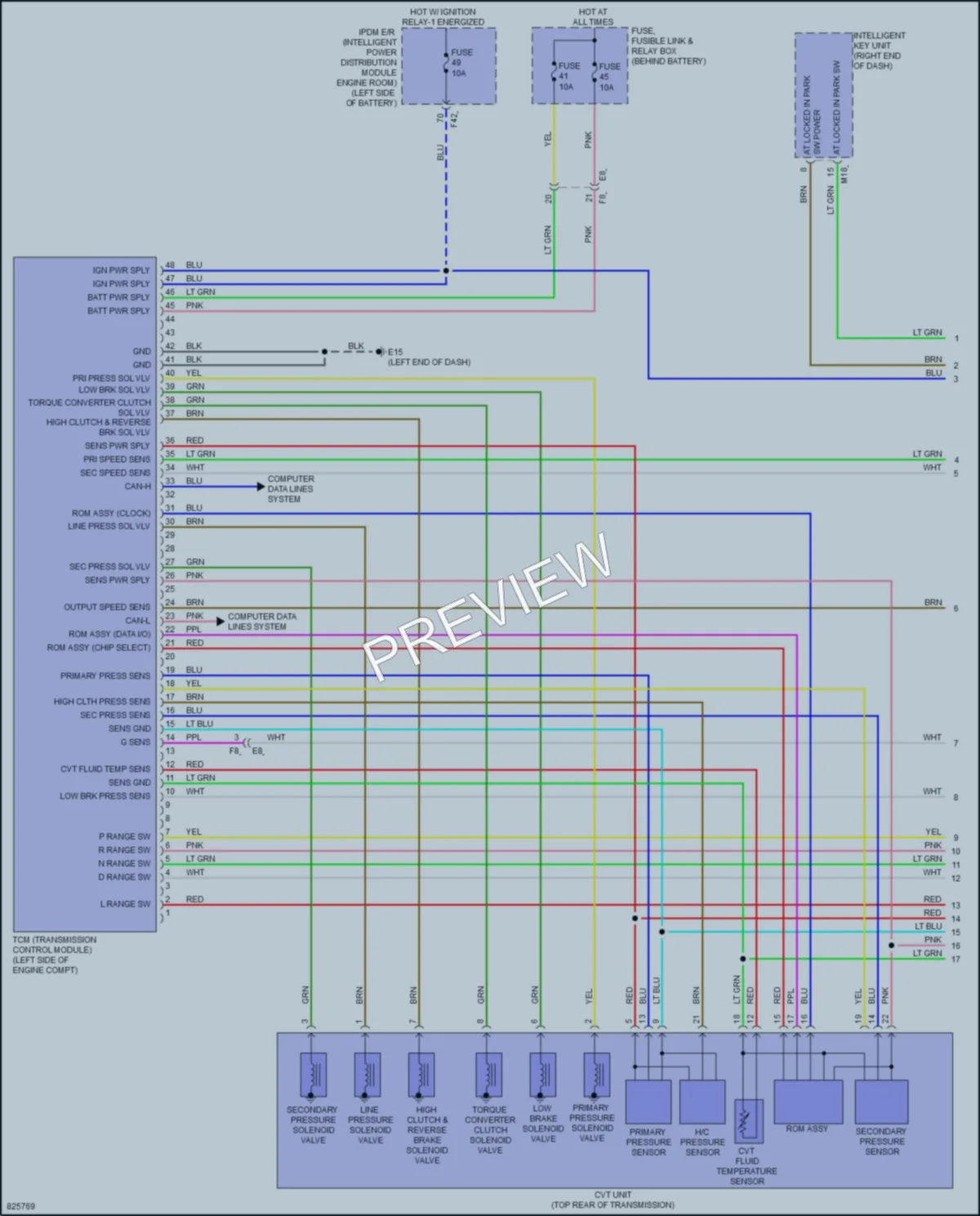 2023 Nissan Versa Transmission wiring diagram preview