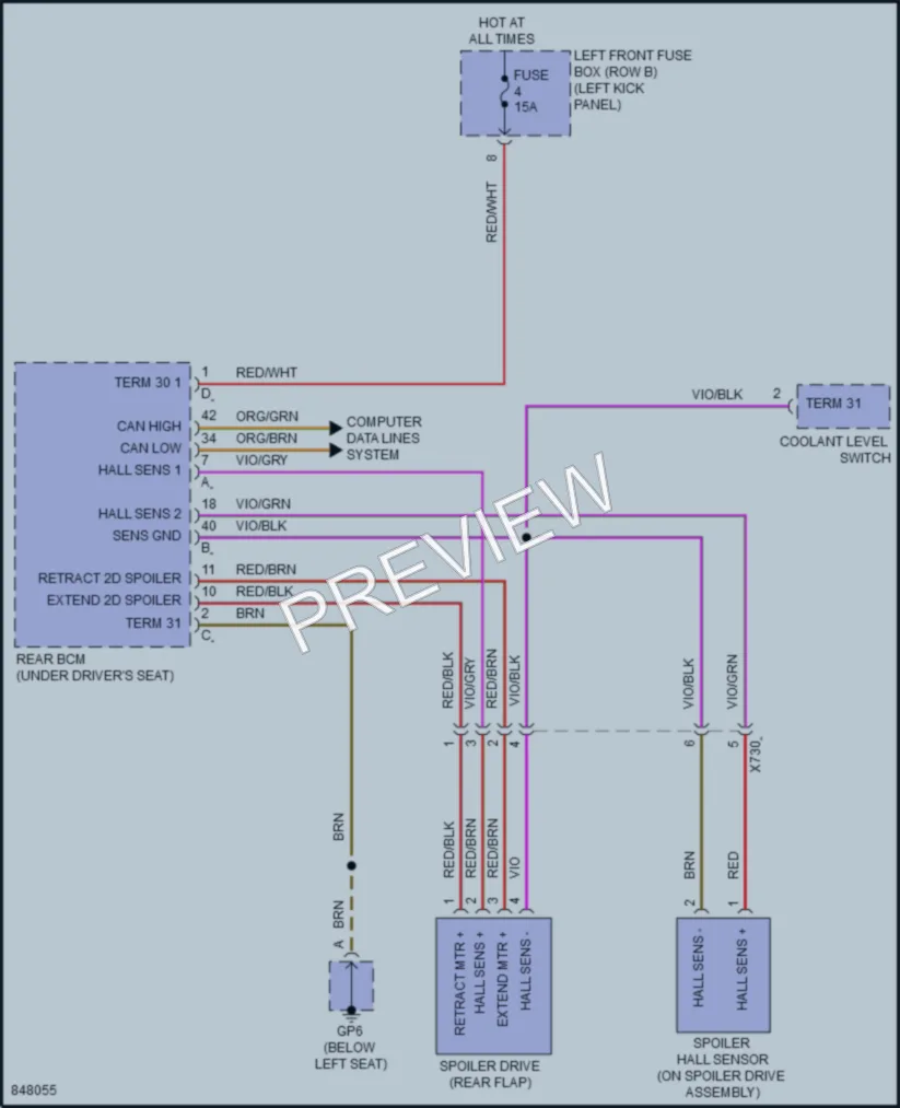 2023 Porsche 718Boxster Active Bodyworks wiring diagram preview