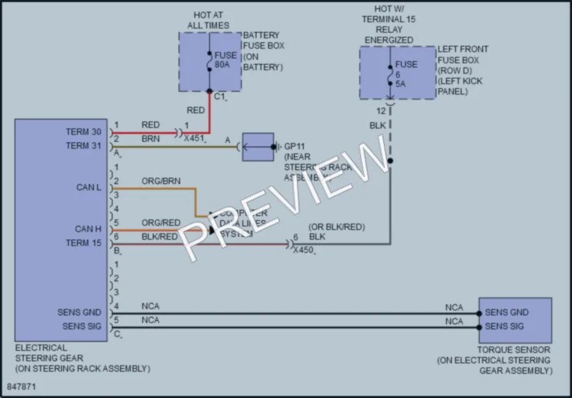 2023 Porsche 718Boxster Electronic Power Steering wiring diagram preview