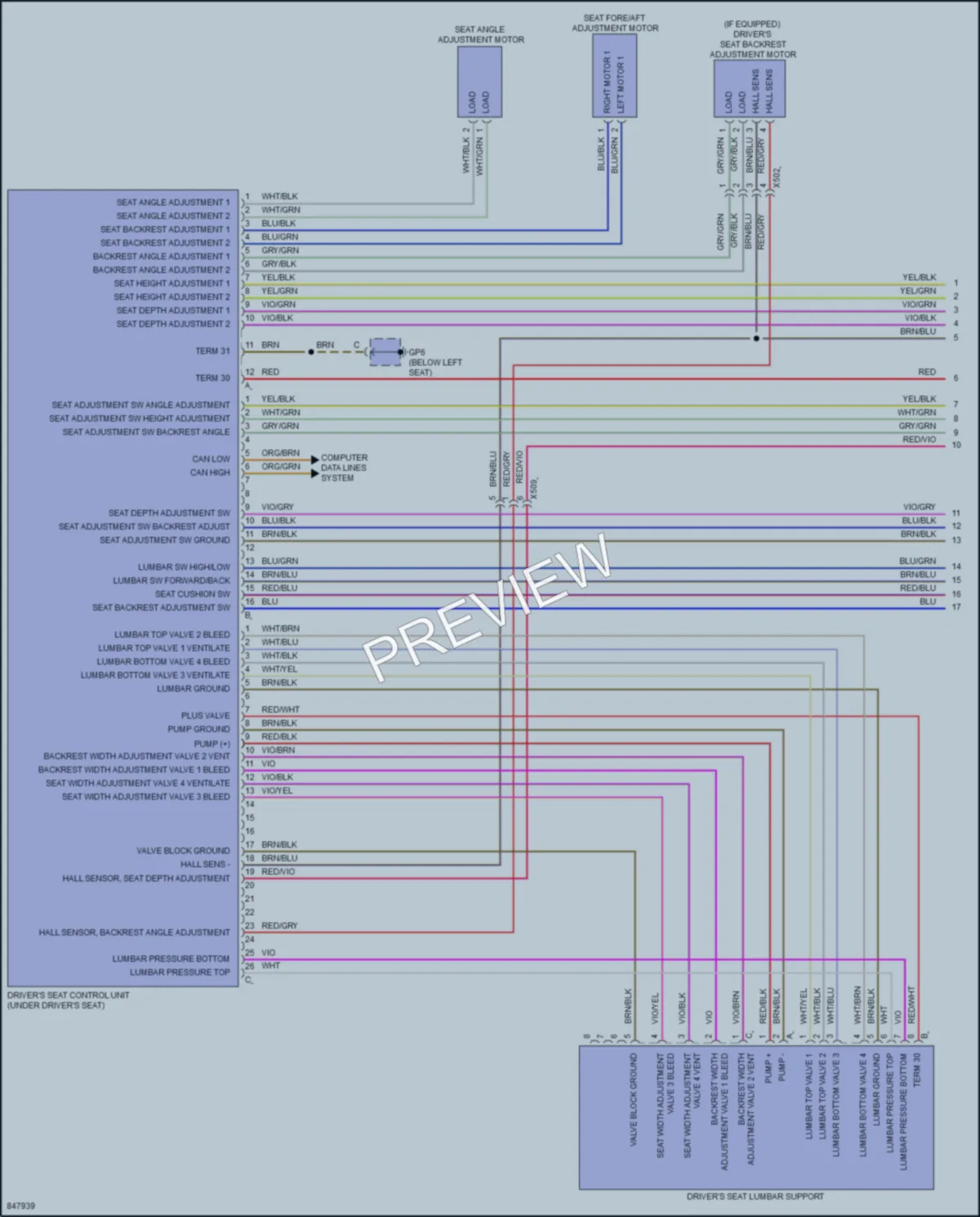 2023 Porsche 718Boxster Memory Systems wiring diagram preview