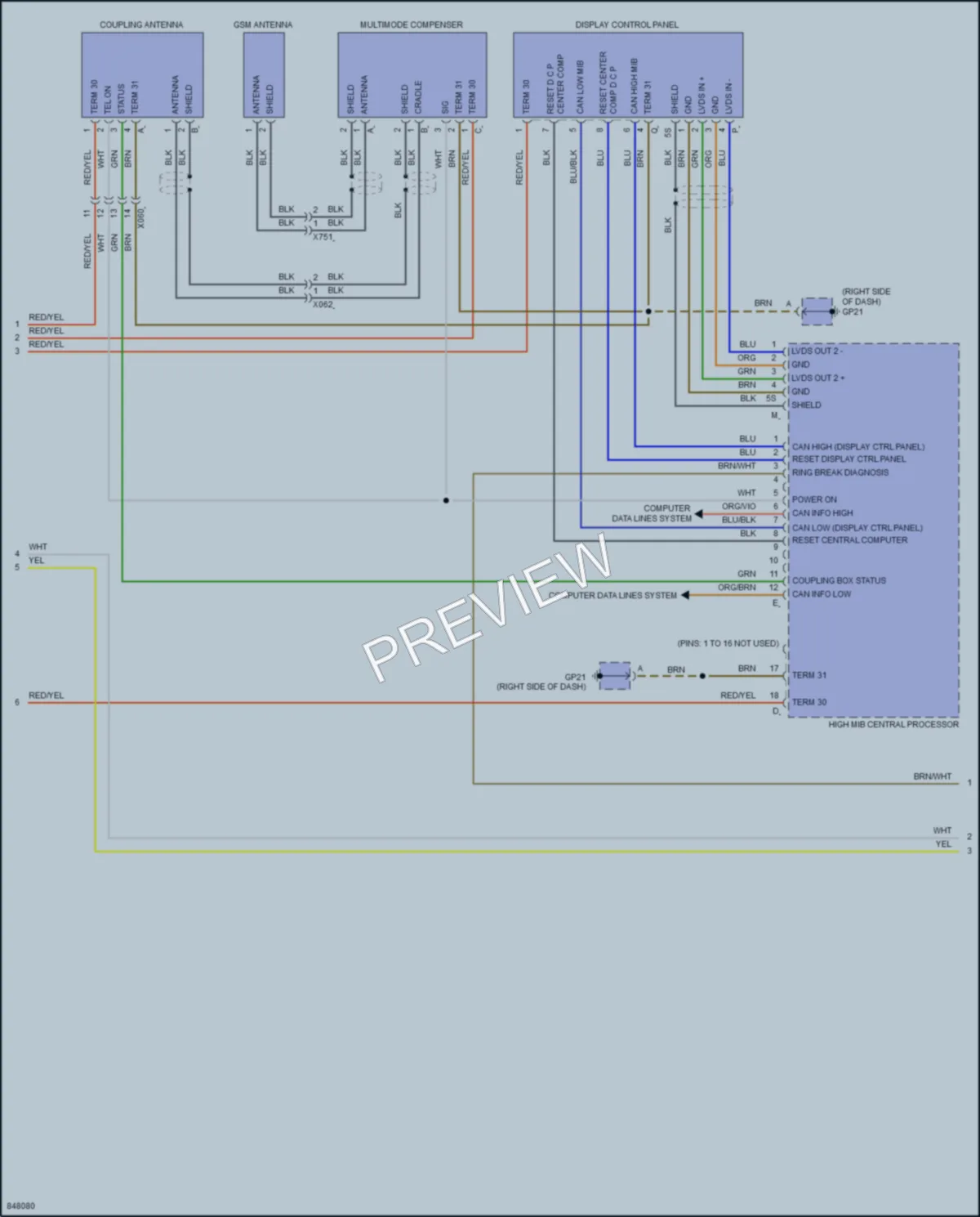 2023 Porsche 718Boxster Radio wiring diagram preview