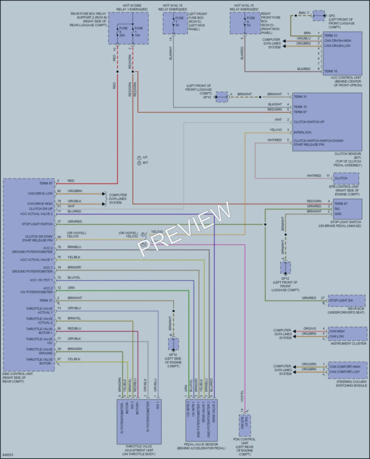 2023 Porsche 718Cayman Cruise Control wiring diagram preview