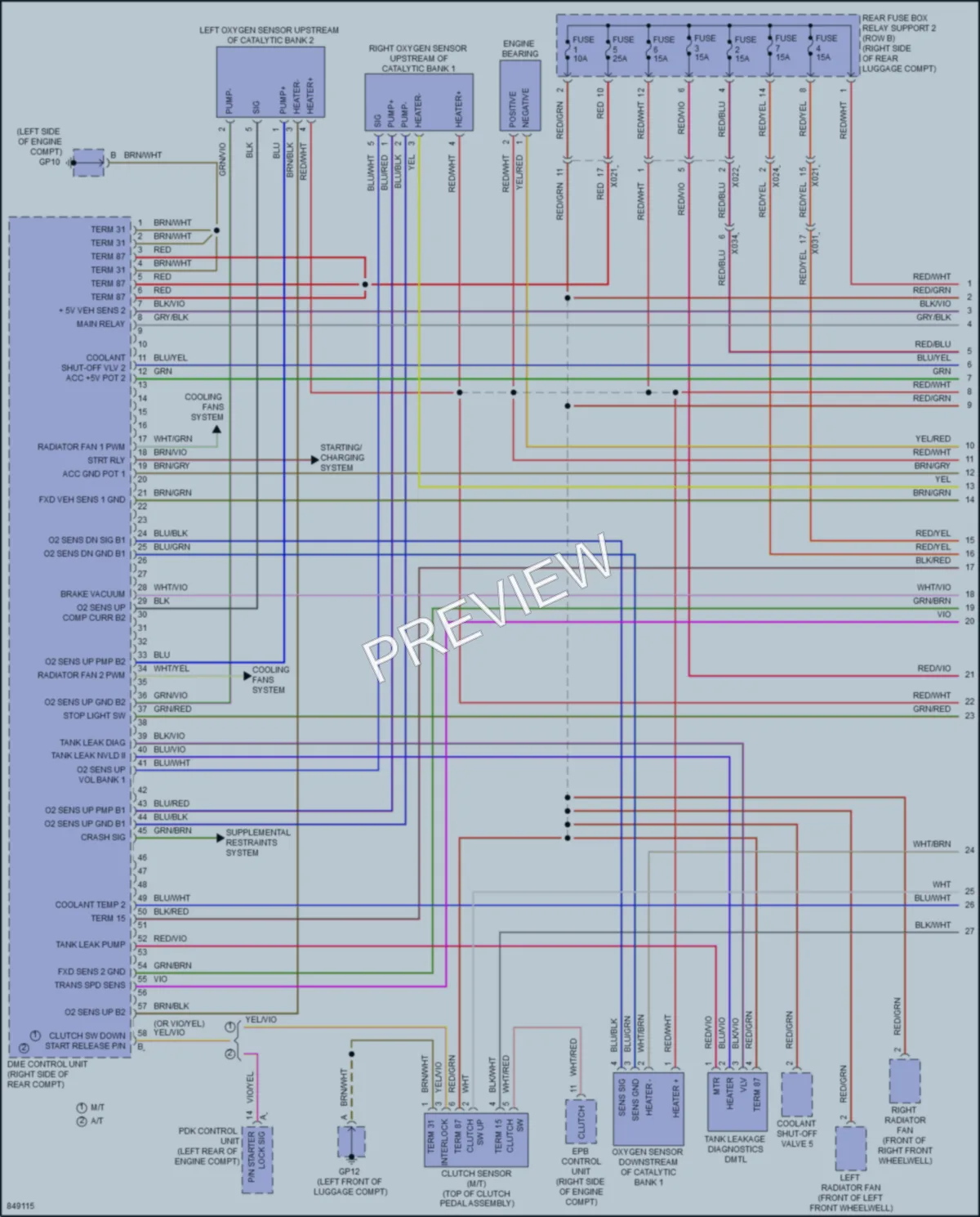 2023 Porsche 718Cayman Engine Performance wiring diagram preview