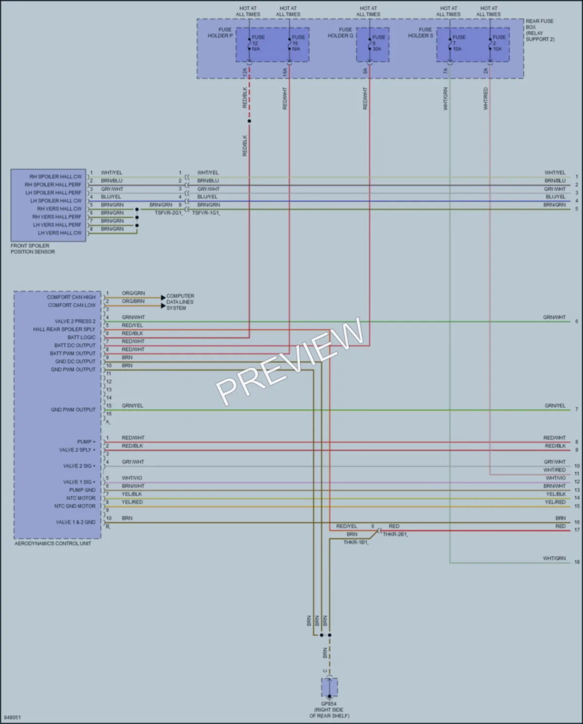 2023 Porsche 911 Active Bodyworks wiring diagram preview
