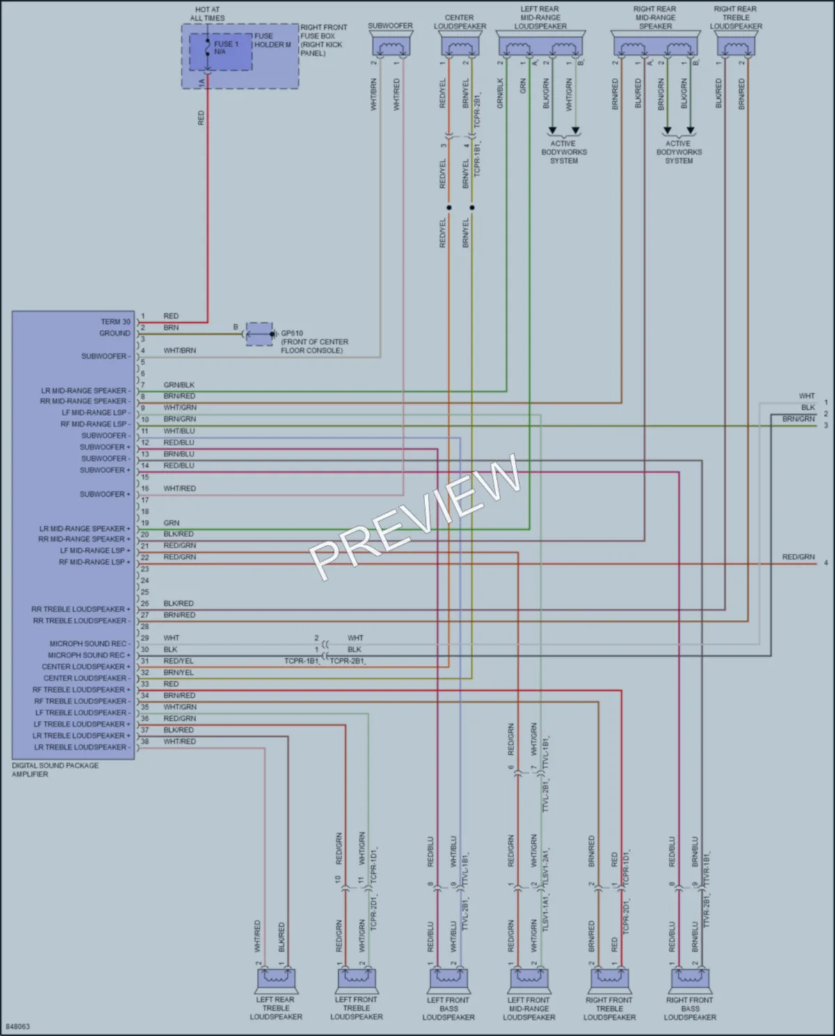 2023 Porsche 911 Radio wiring diagram preview