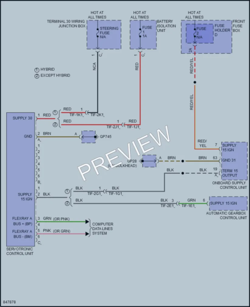 2023 Porsche CayenneCoupe Electronic Power Steering wiring diagram preview
