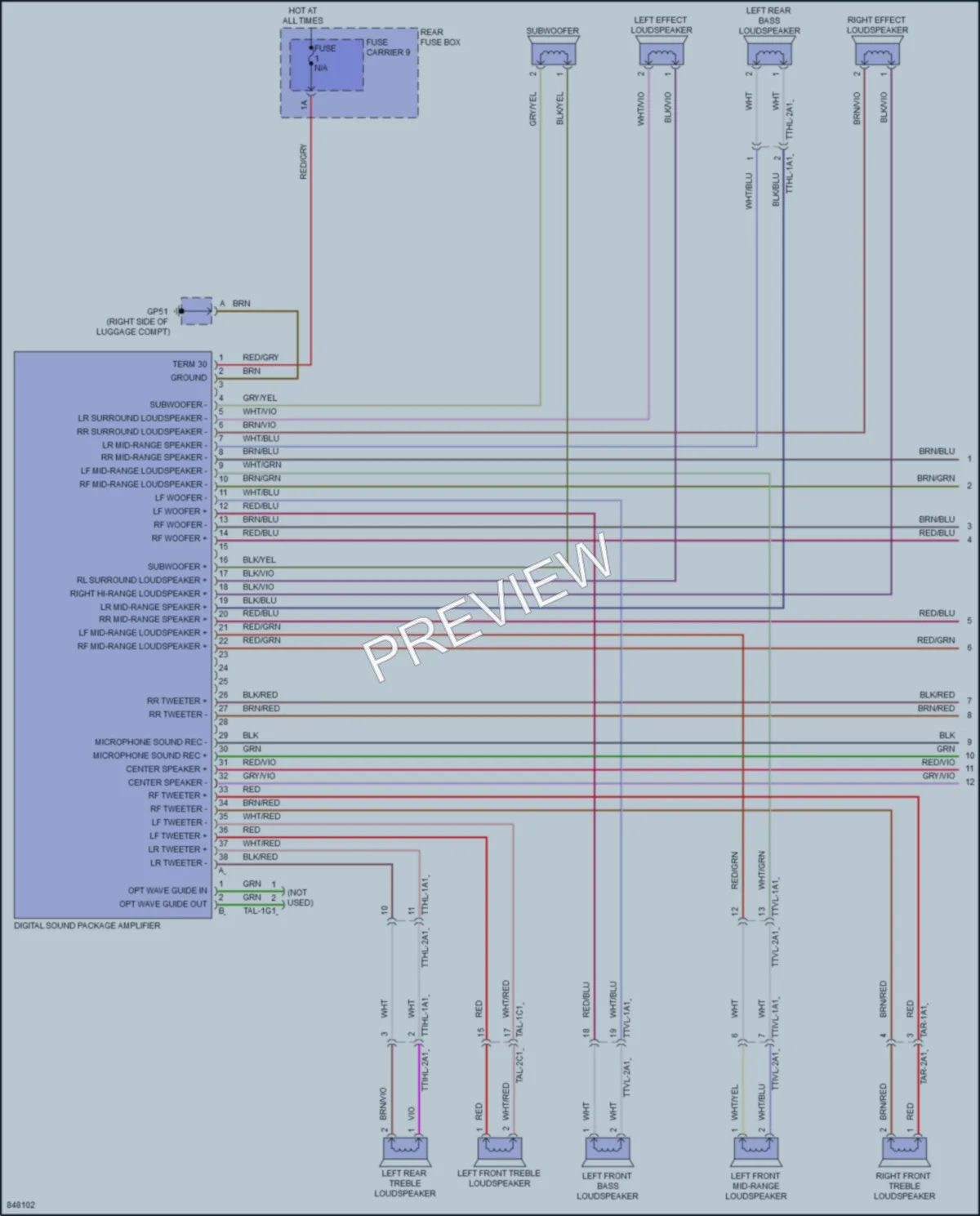 2023 Porsche CayenneHybrid Radio wiring diagram preview