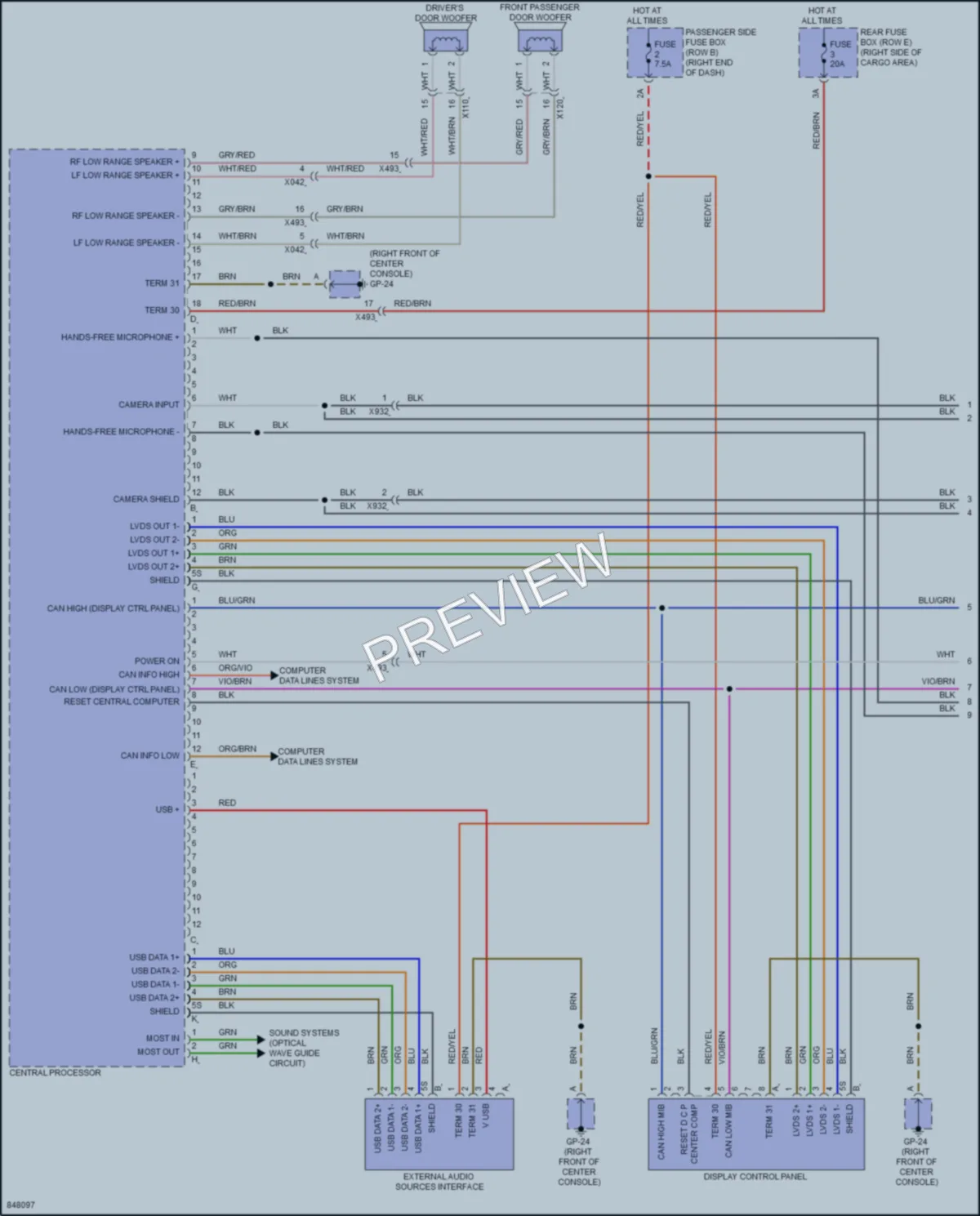 2023 Porsche Macan Radio wiring diagram preview