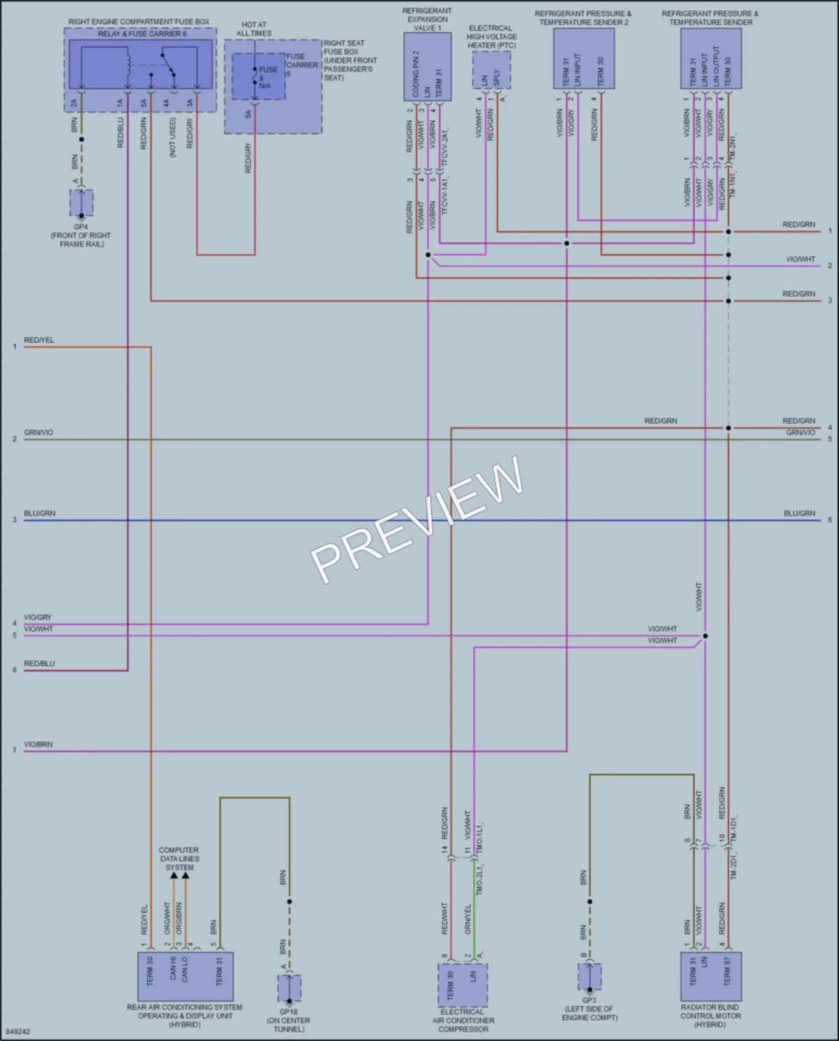 2023 Porsche Panamera Air Conditioning wiring diagram preview