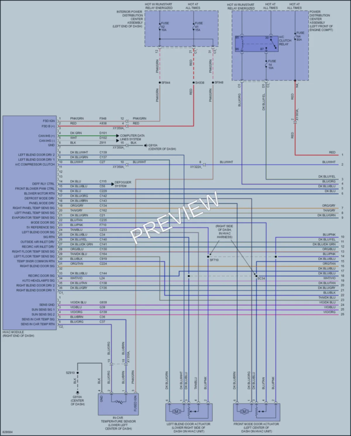 2023 Ram 1500 Air Conditioning wiring diagram preview