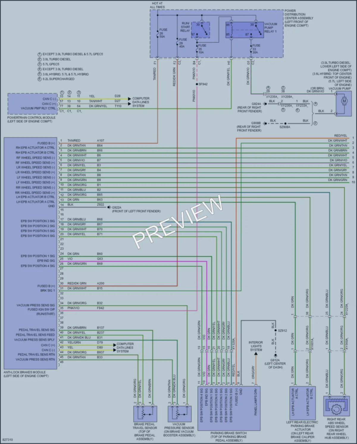 2023 Ram 1500 Anti Lock Brakes wiring diagram preview