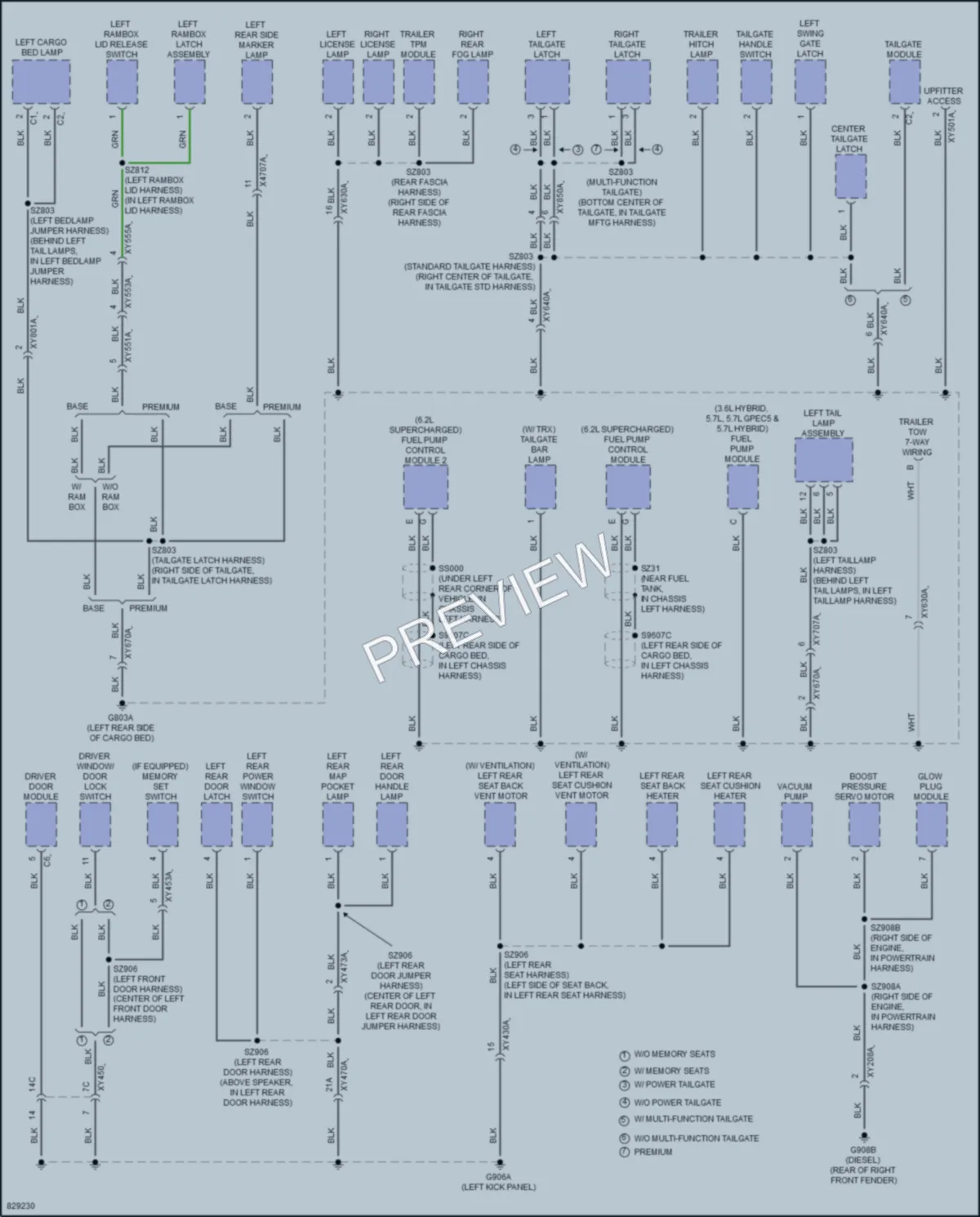 2023 Ram 1500 Ground Distribution wiring diagram preview