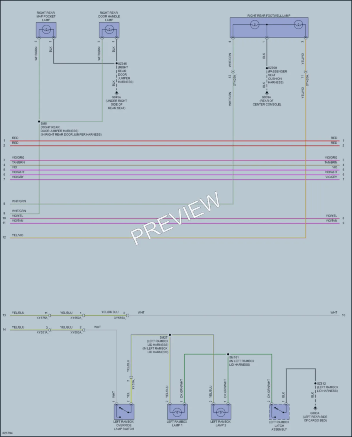2023 Ram 1500 Interior Lights wiring diagram preview