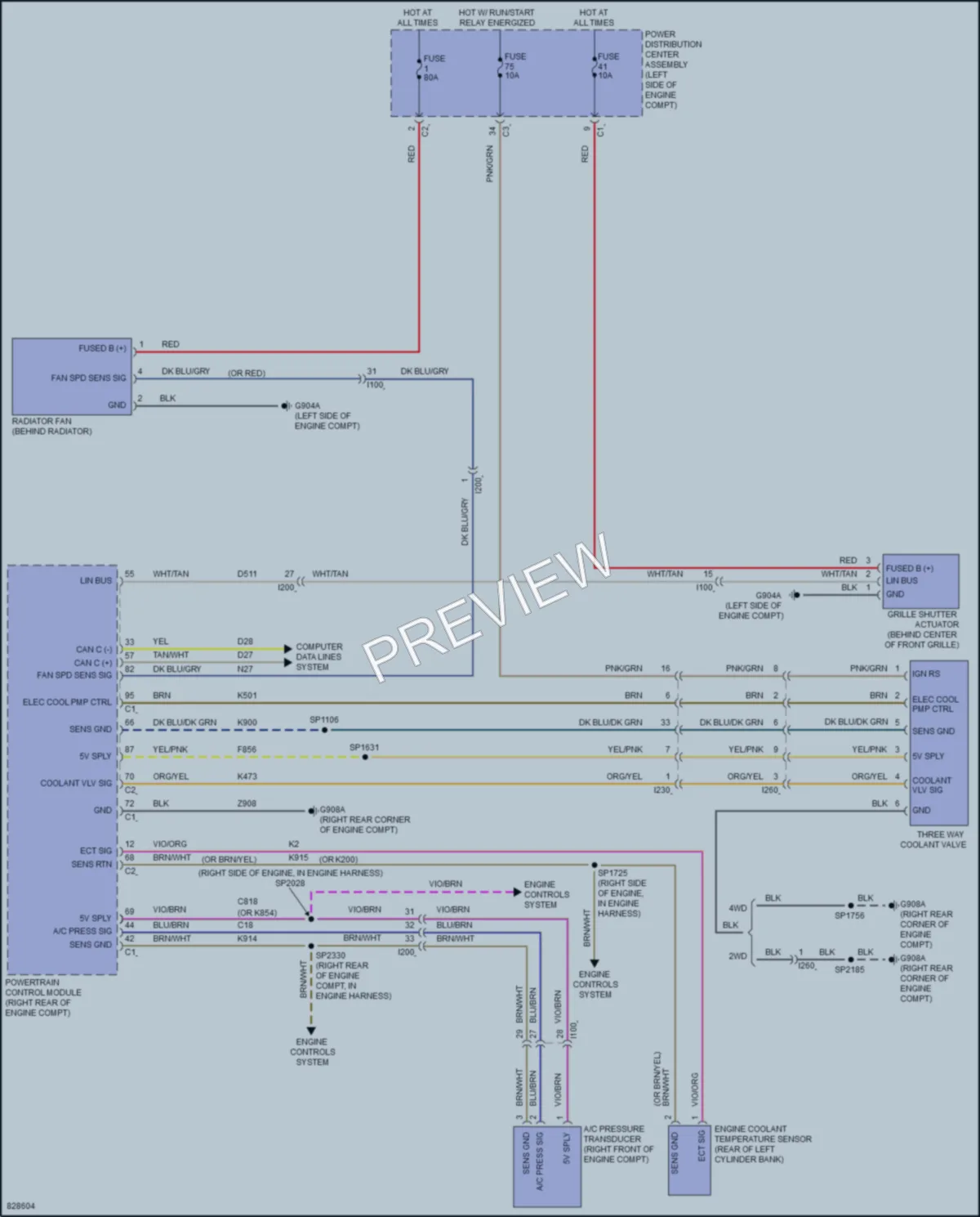 2023 Ram 1500Classic Cooling Fan wiring diagram preview
