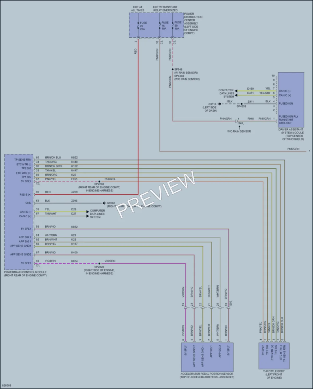 2023 Ram 1500Classic Cruise Control wiring diagram preview