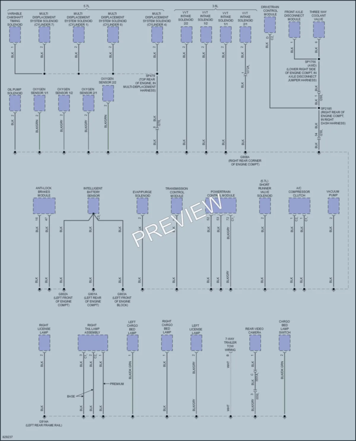 2023 Ram 1500Classic Ground Distribution wiring diagram preview