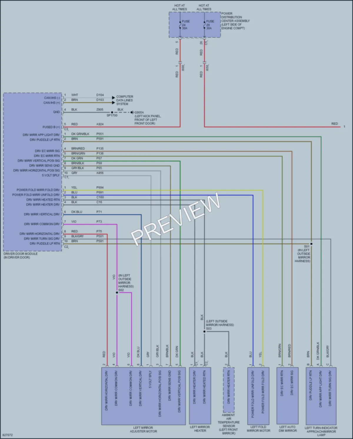 2023 Ram 1500Classic Memory Systems wiring diagram preview