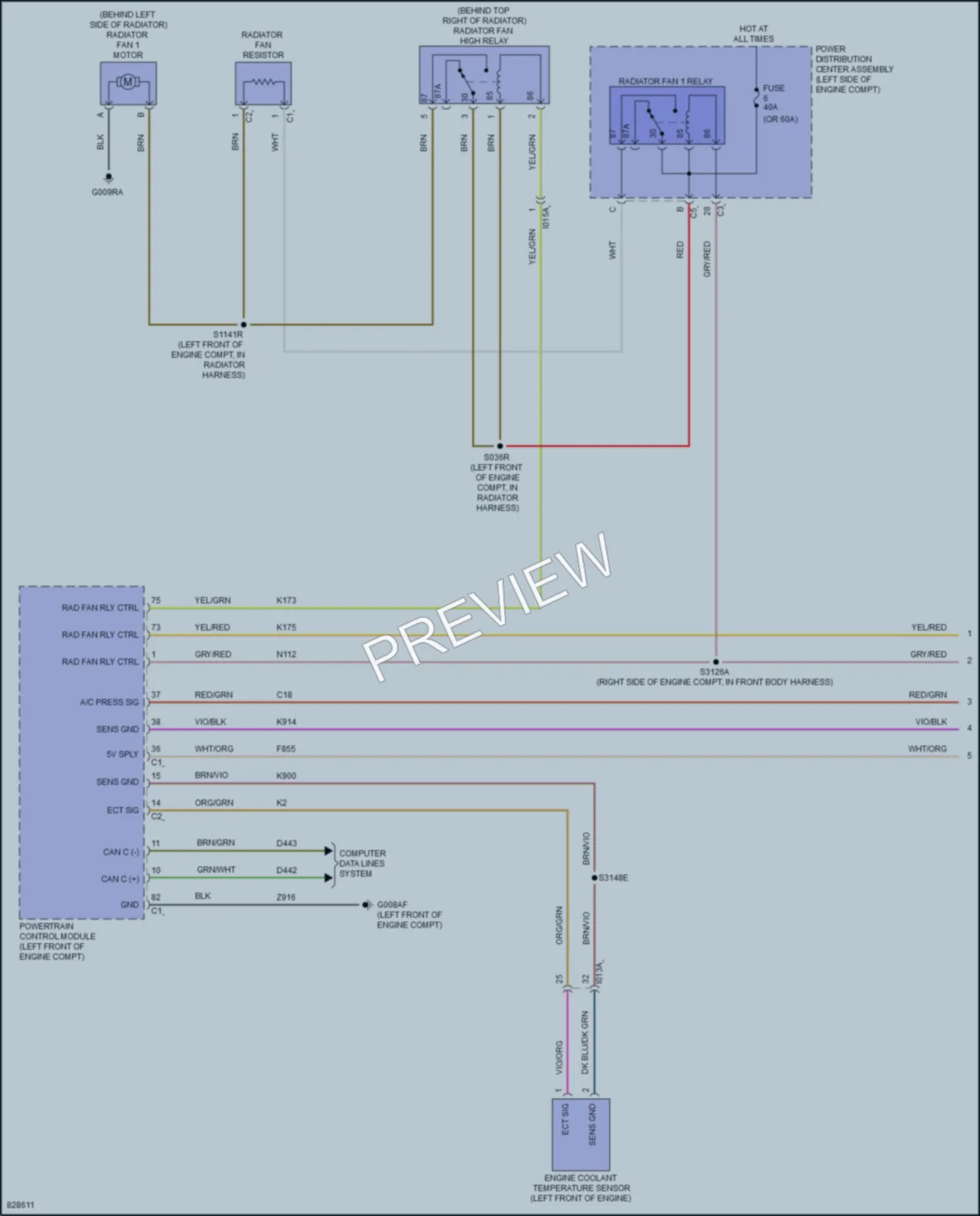 2023 Ram 1500ProMaster Cooling Fan wiring diagram preview