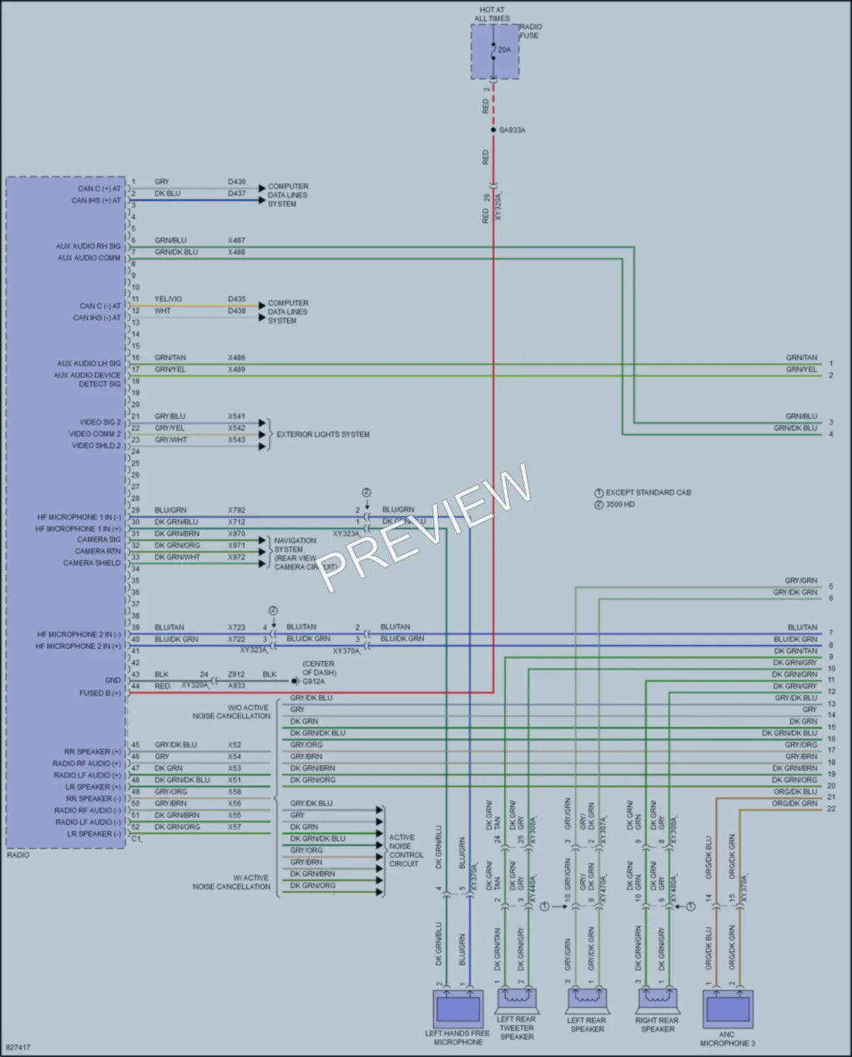 2023 Ram 2500 Navigation wiring diagram preview