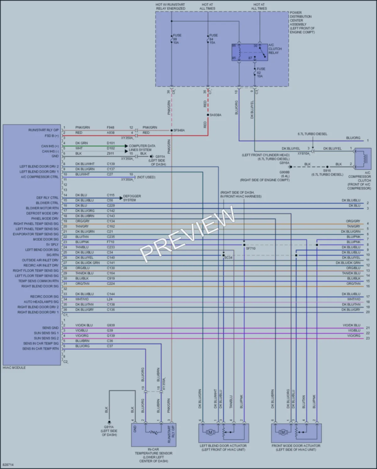 2023 Ram 3500 Air Conditioning wiring diagram preview