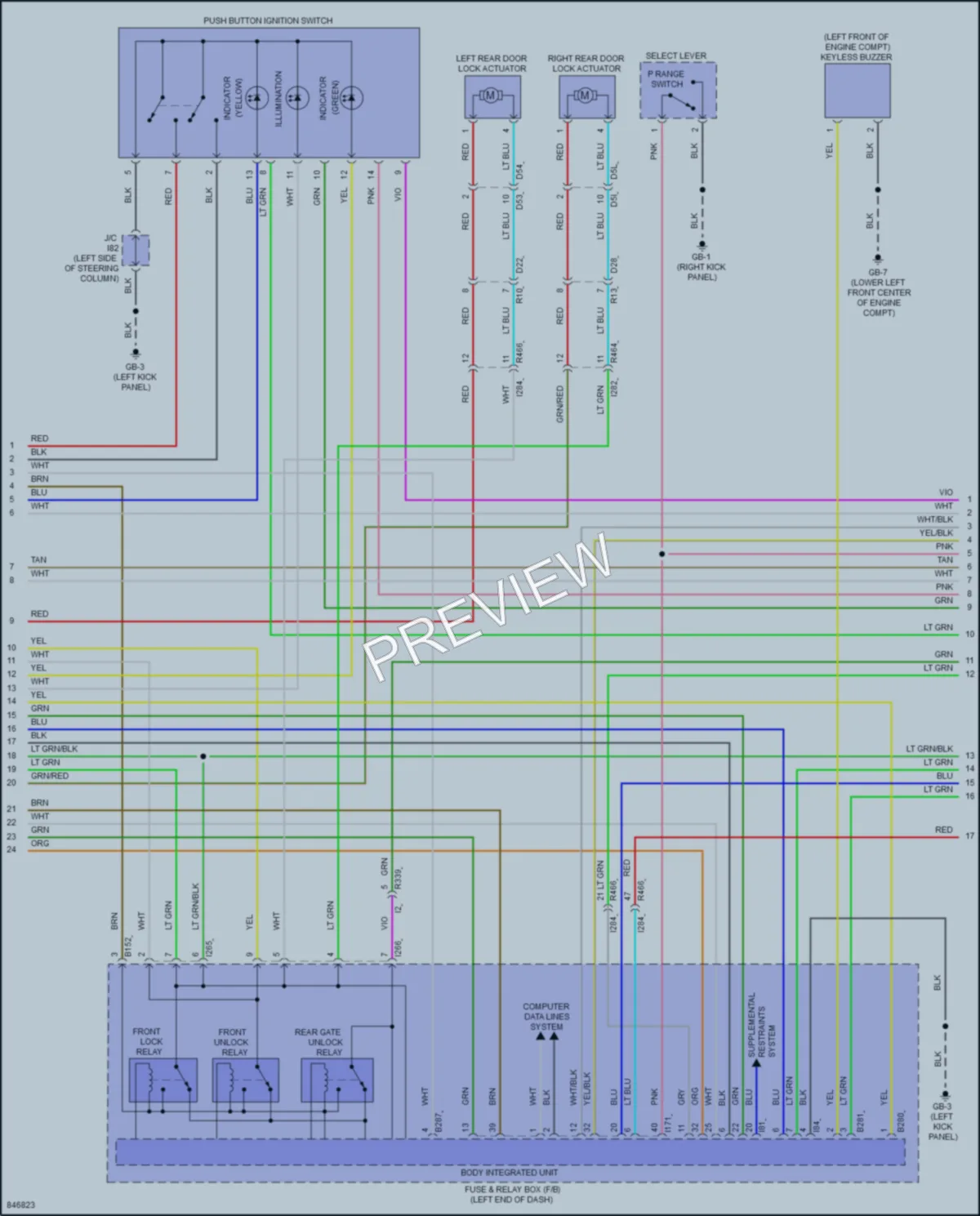 2023 Subaru Ascent Anti Theft wiring diagram preview