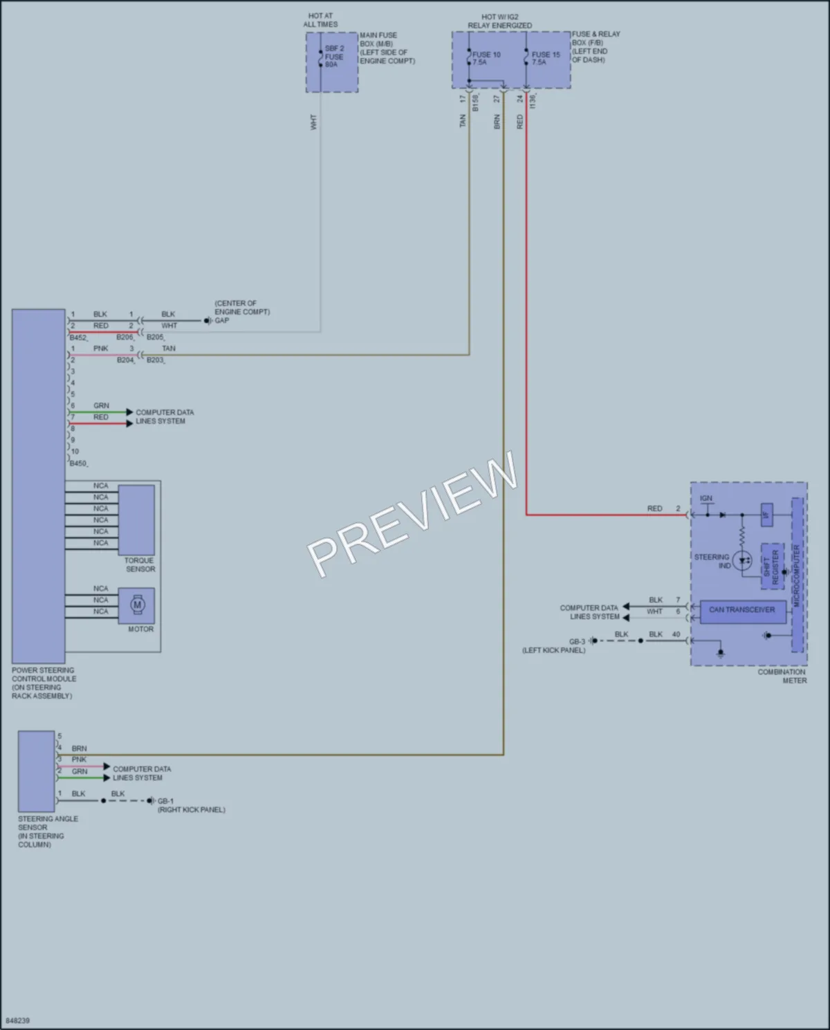 2023 Subaru Ascent Electronic Power Steering wiring diagram preview