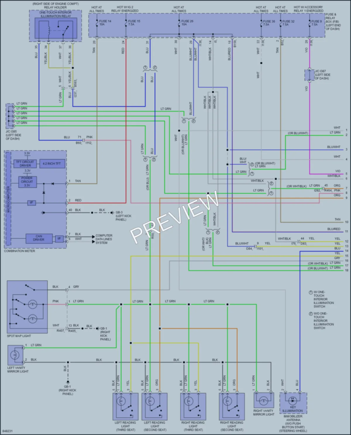 2023 Subaru Ascent Interior Lights wiring diagram preview