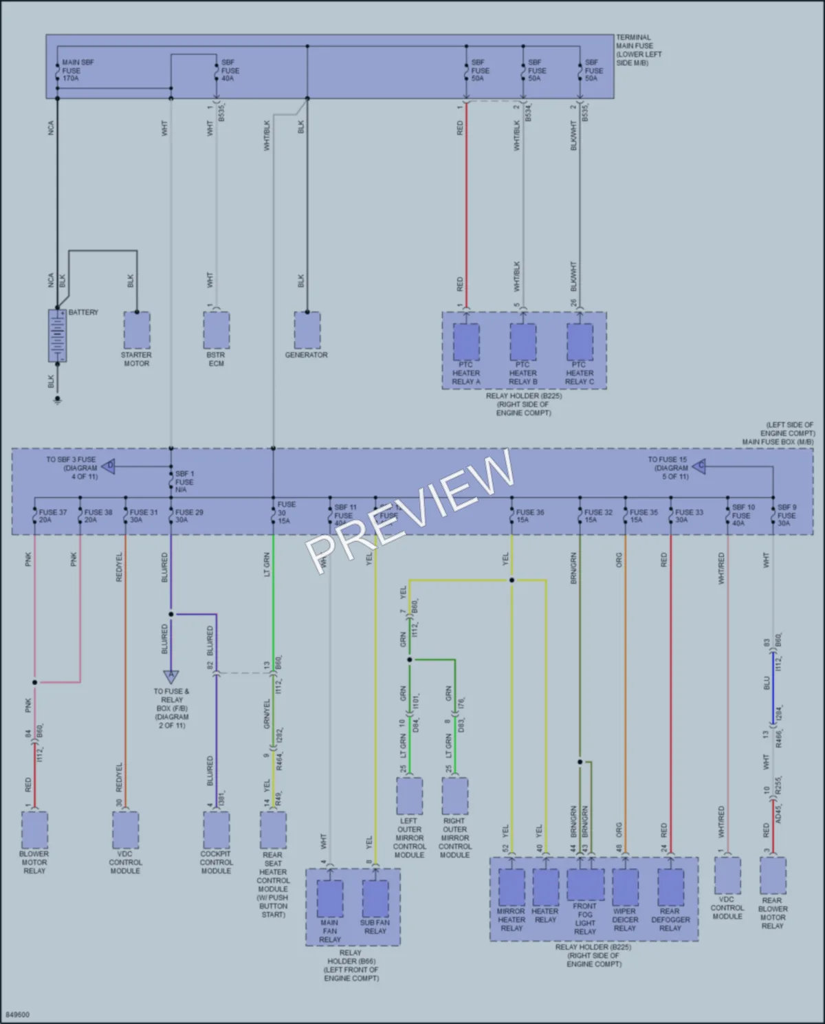 2023 Subaru Ascent Power Distribution wiring diagram preview