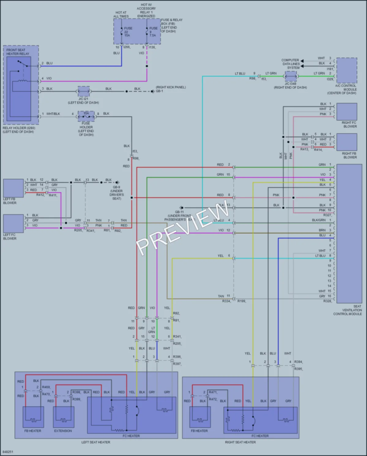 2023 Subaru Ascent Power Seats wiring diagram preview