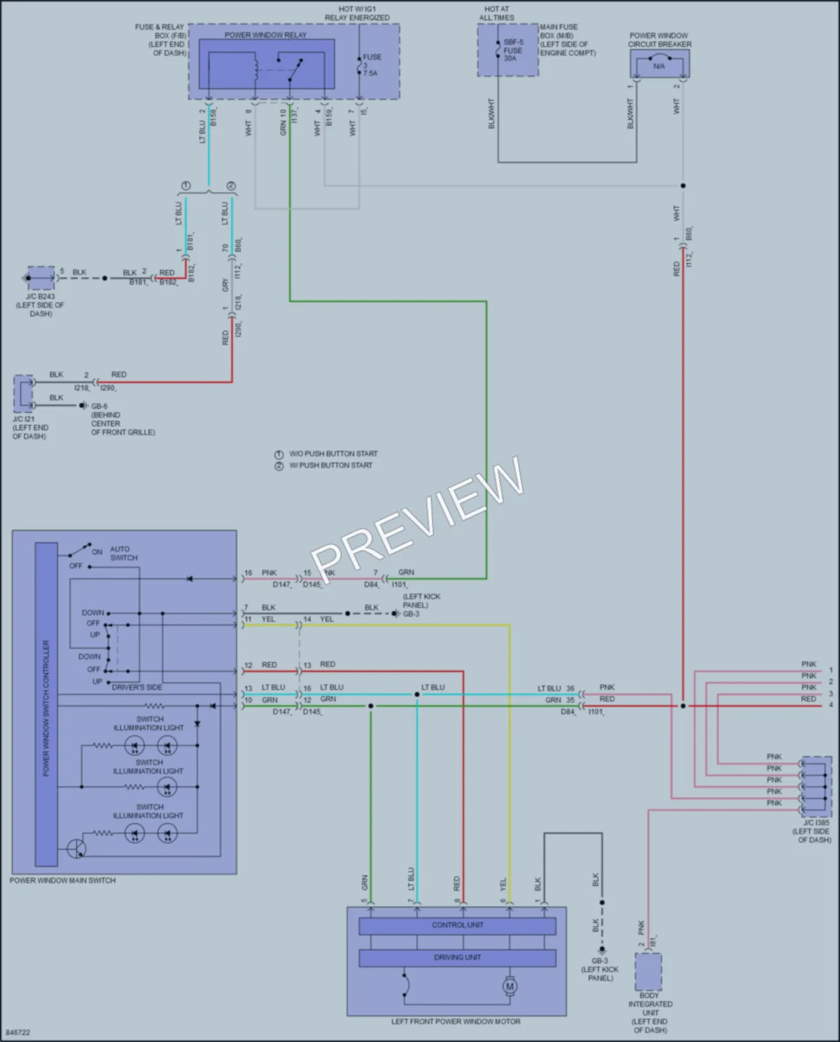 2023 Subaru Ascent Power Windows wiring diagram preview