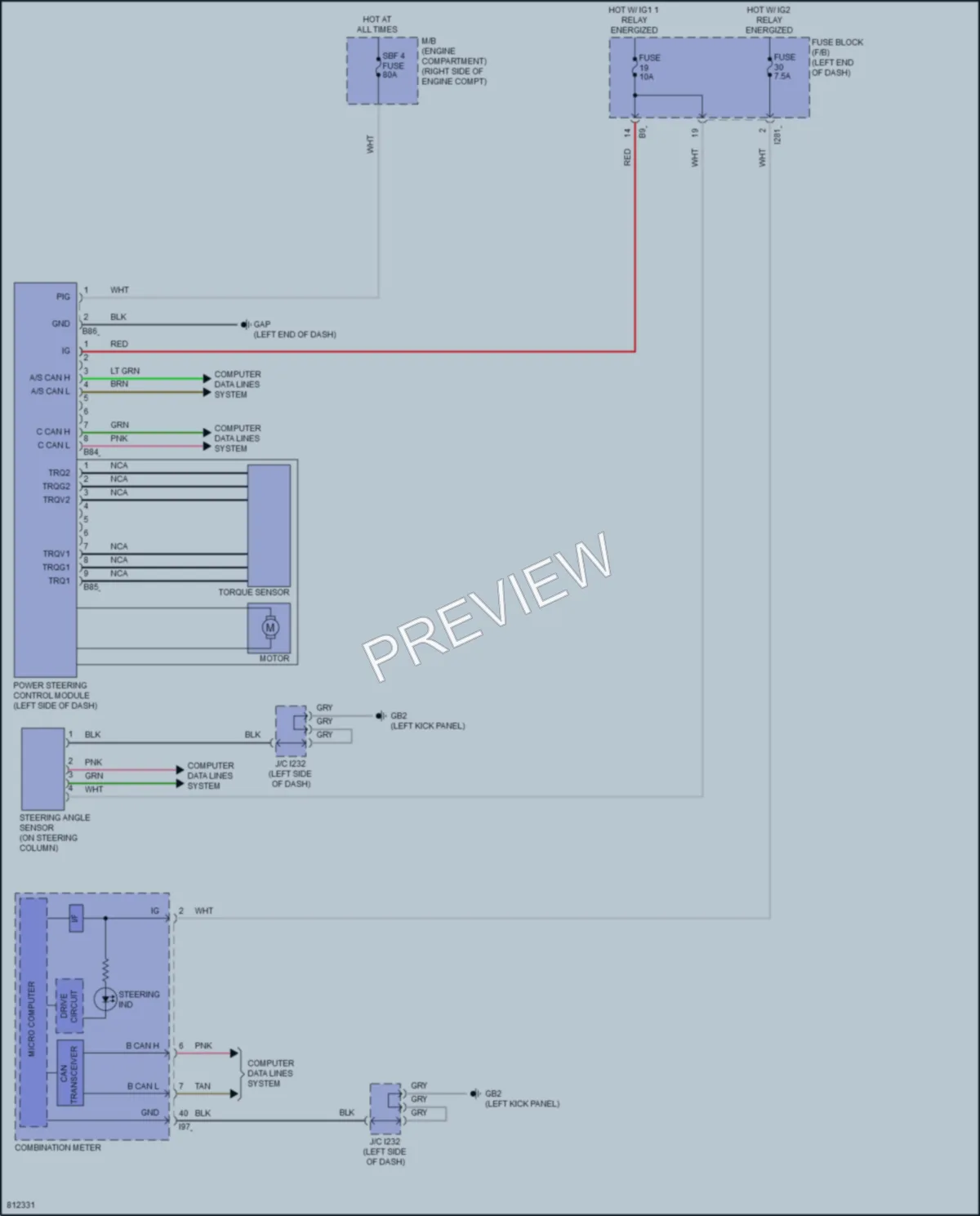 2023 Subaru BRZ Electronic Power Steering wiring diagram preview