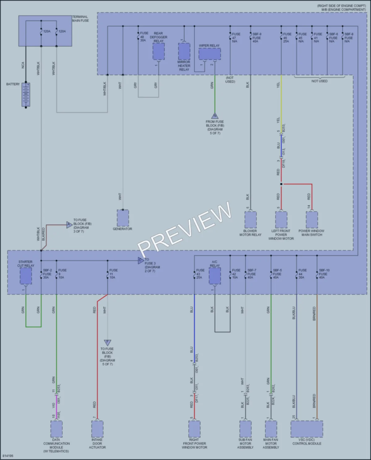 2023 Subaru BRZ Power Distribution wiring diagram preview