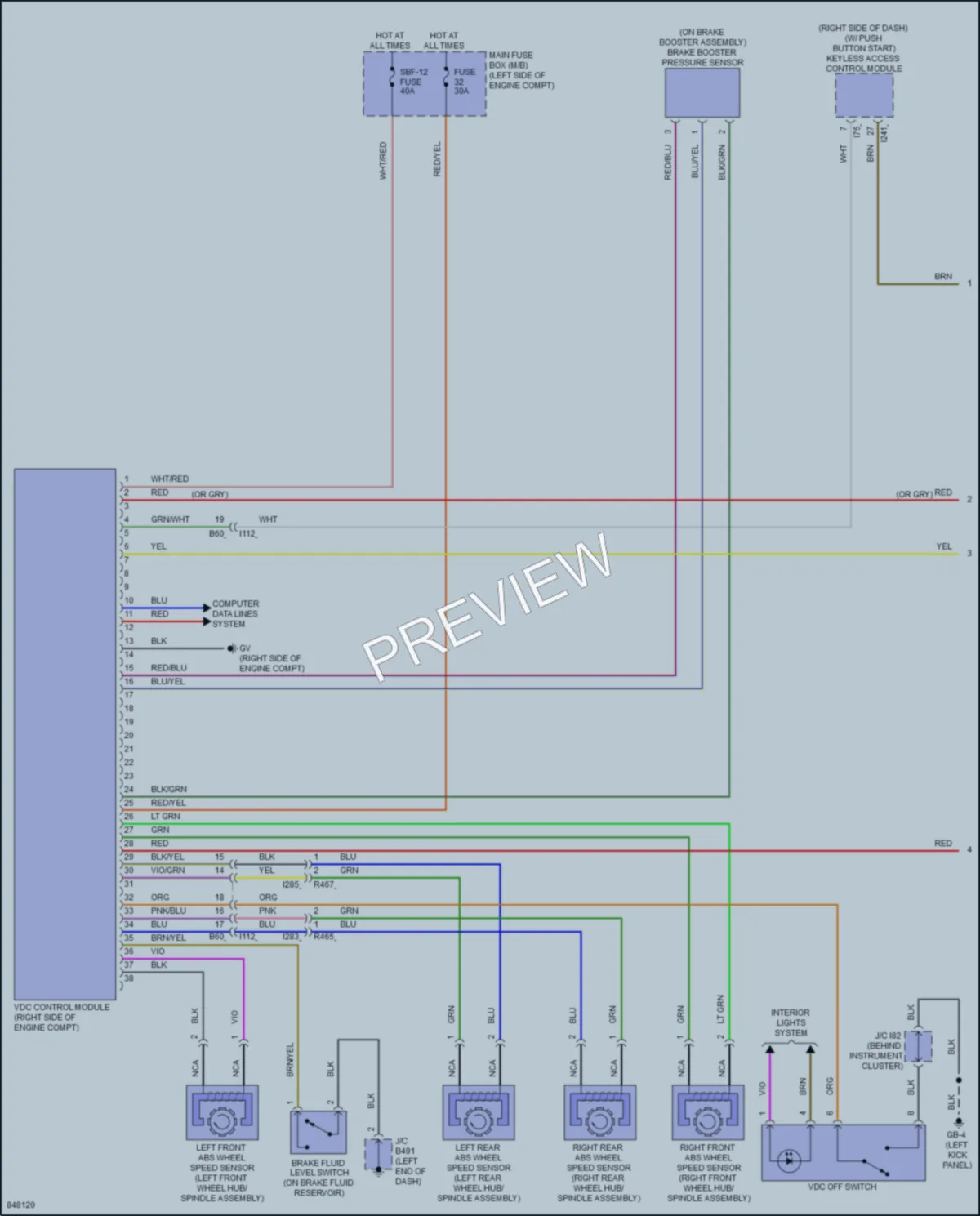 2023 Subaru Crosstrek Anti Lock Brakes wiring diagram preview