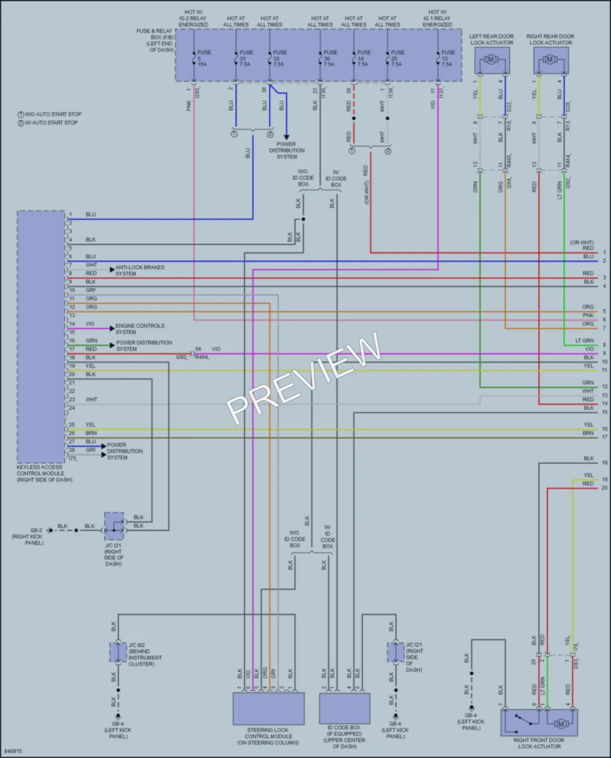 2023 Subaru Crosstrek Anti Theft wiring diagram preview