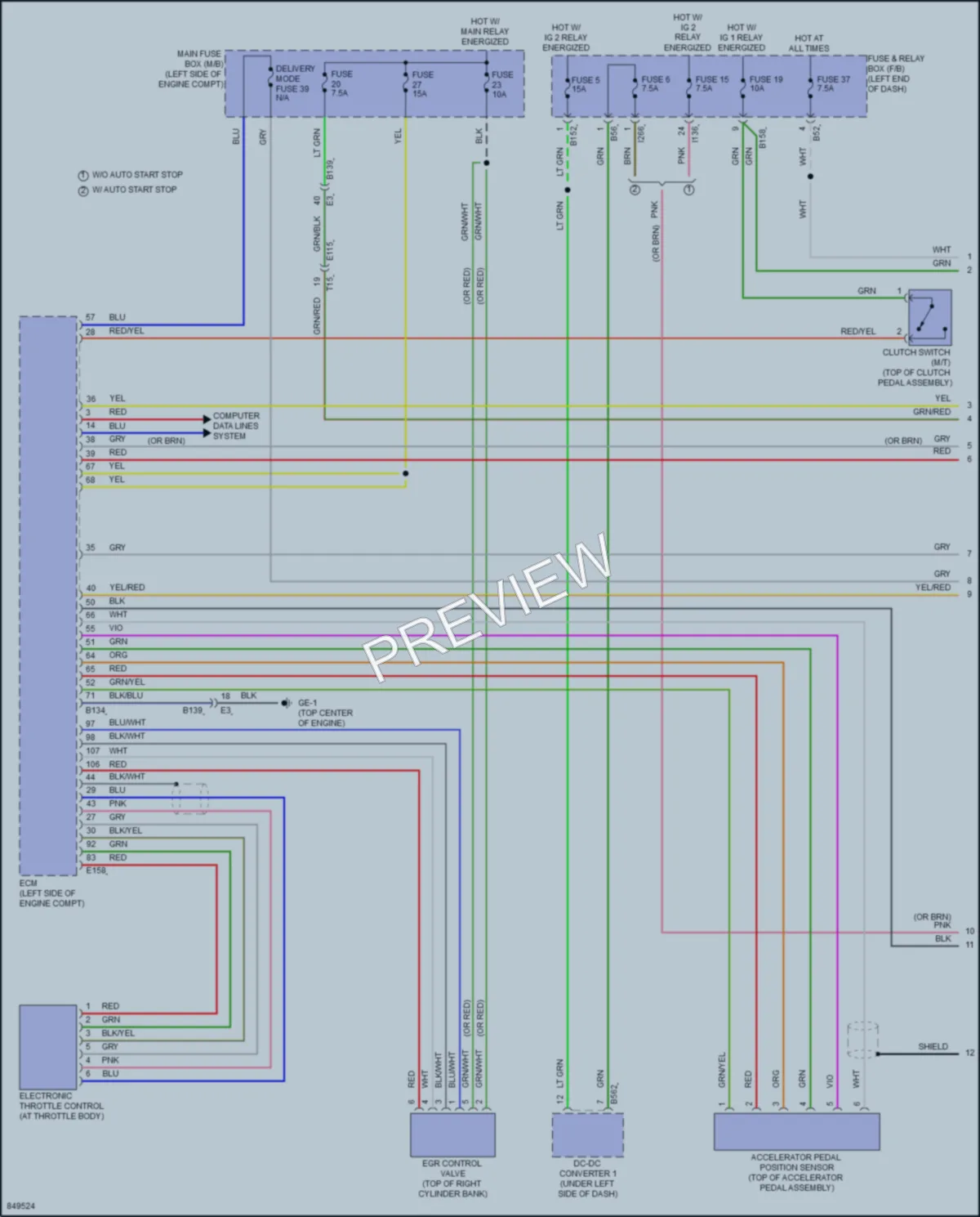 2023 Subaru Crosstrek Cruise Control wiring diagram preview