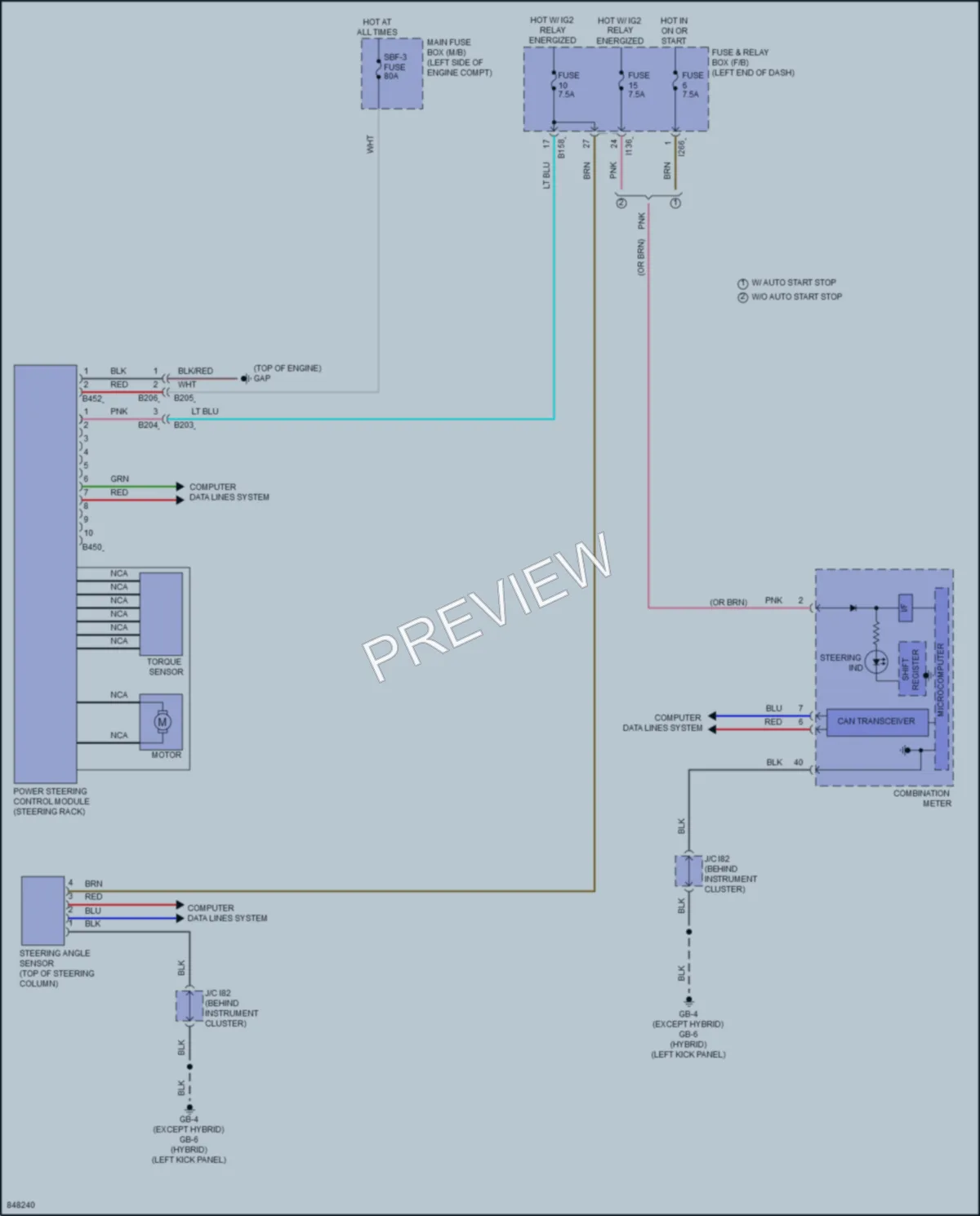 2023 Subaru Crosstrek Electronic Power Steering wiring diagram preview