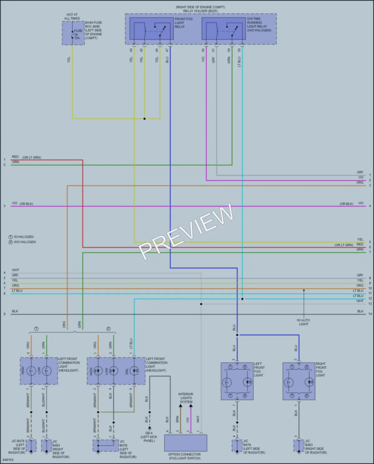 2023 Subaru Crosstrek Headlights wiring diagram preview