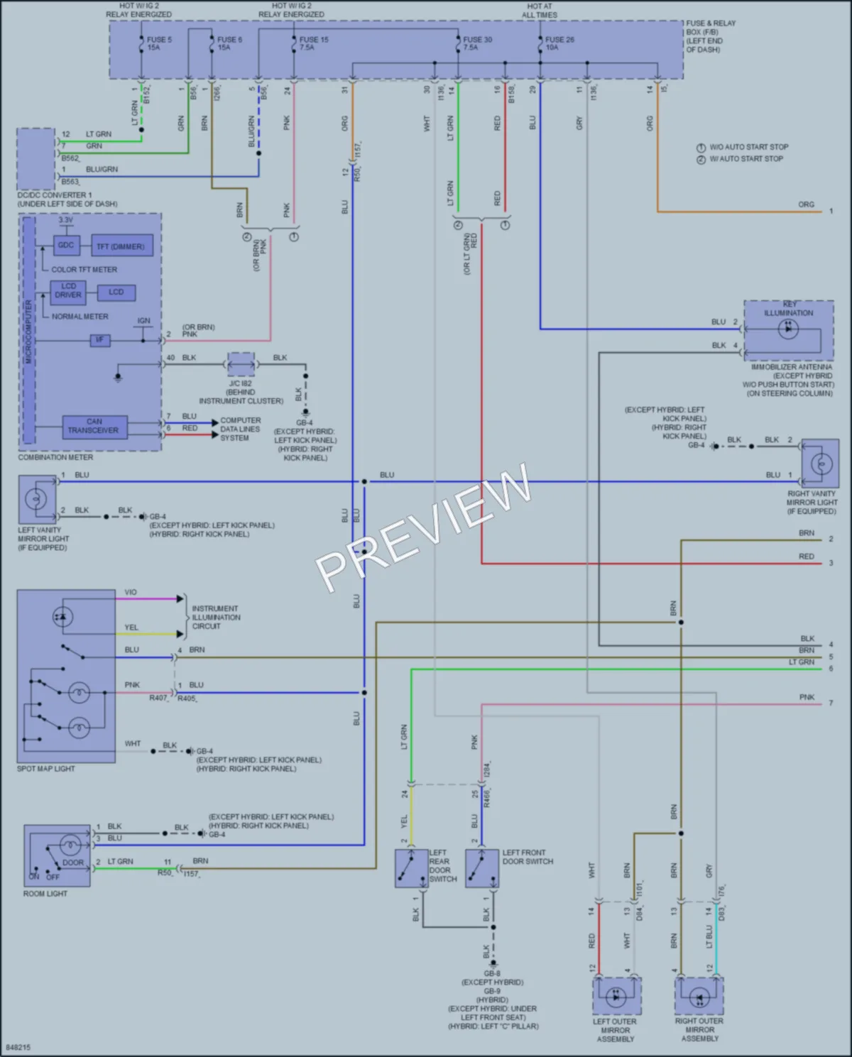 2023 Subaru Crosstrek Interior Lights wiring diagram preview