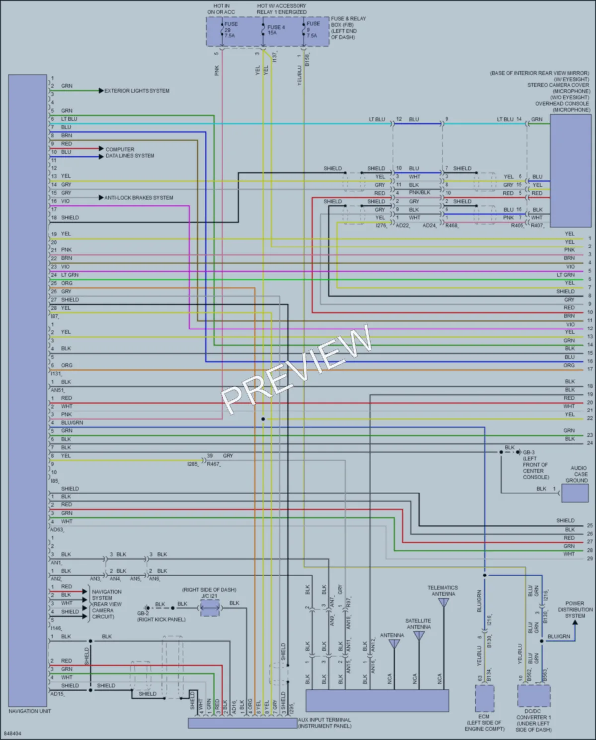 2023 Subaru Crosstrek Radio wiring diagram preview