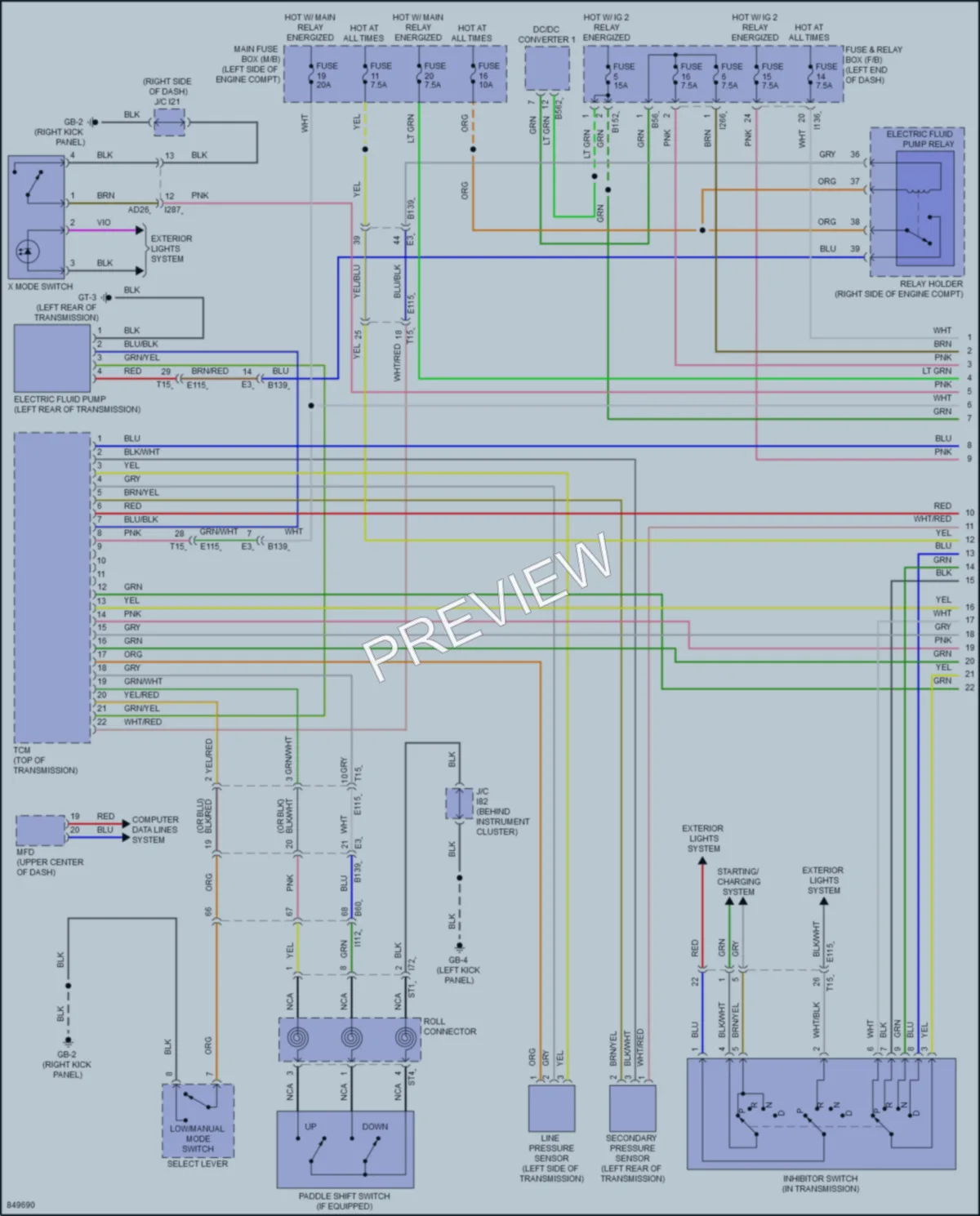 2023 Subaru Crosstrek Transmission wiring diagram preview