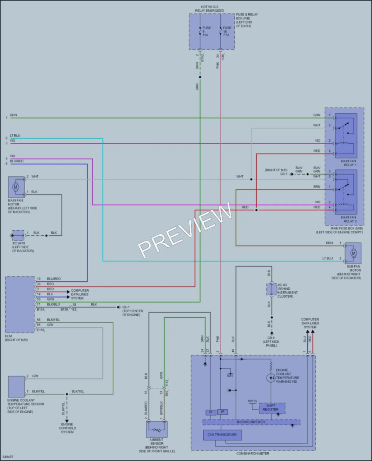 2023 Subaru CrosstrekHybrid Air Conditioning wiring diagram preview